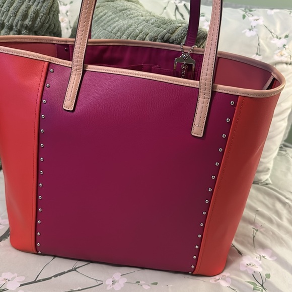 Coach Tote with Rivets - Picture 4 of 12
